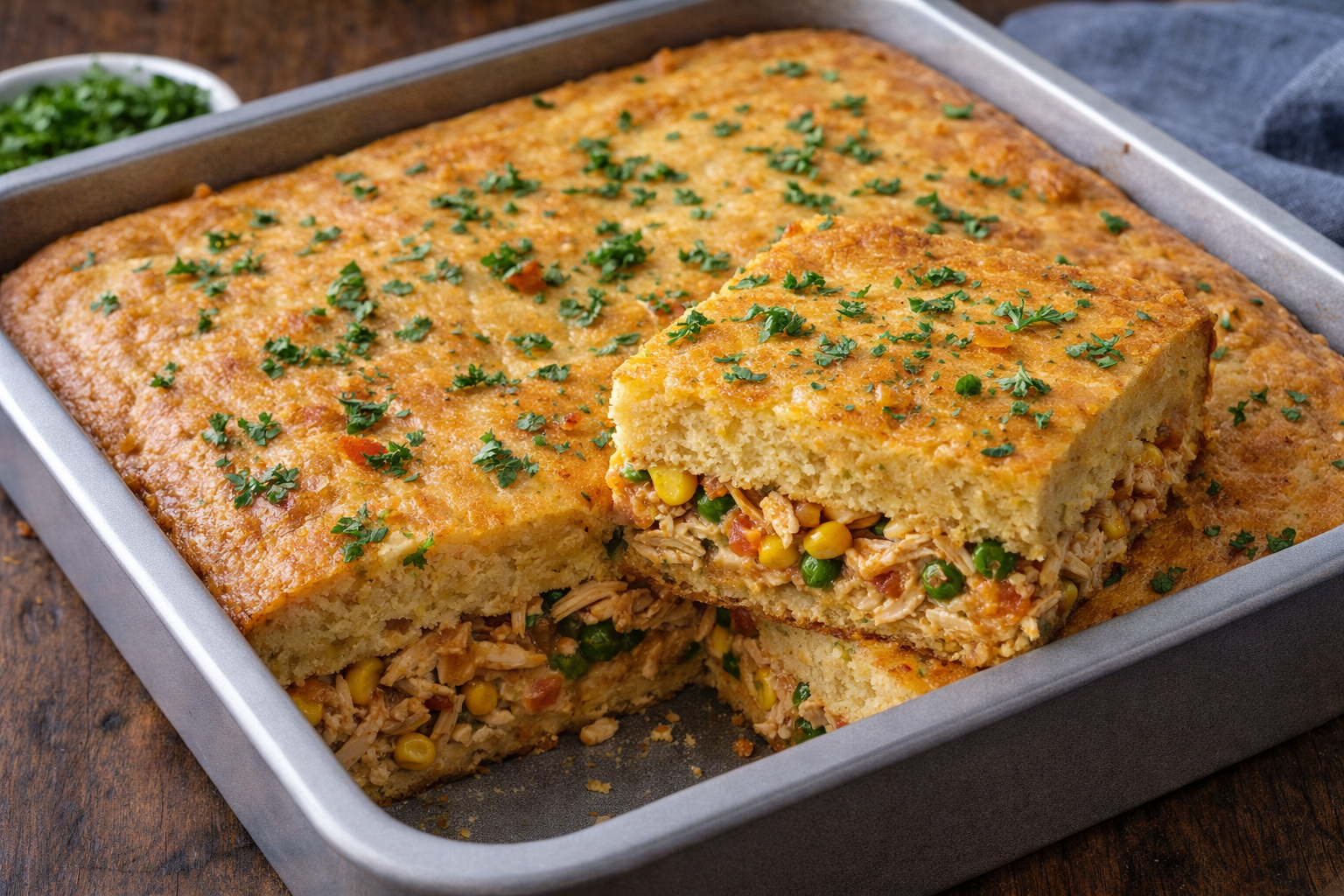 Torta de frango de liquidificador